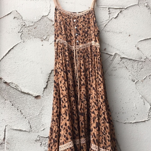 Super Rare Spell Saphari Maxi Sundress in Leopard size S - Picture 5 of 14